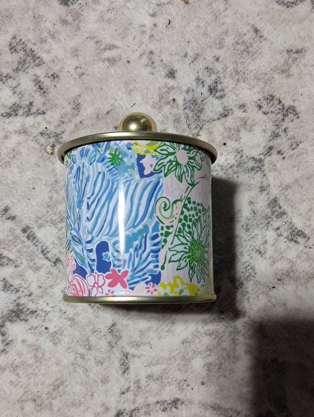 Lilly Pulitzer Floral Metal Canister in Blue, Green, Pink